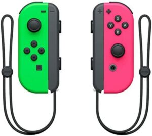 Paire de manettes Nintendo Switch Joy-Con Vert Néon et Rose Néon