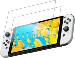 Protection d'écran en verre trempé filtre bleu 9 H pour Nintendo Switch OLED Muvit T Gaming Transparent