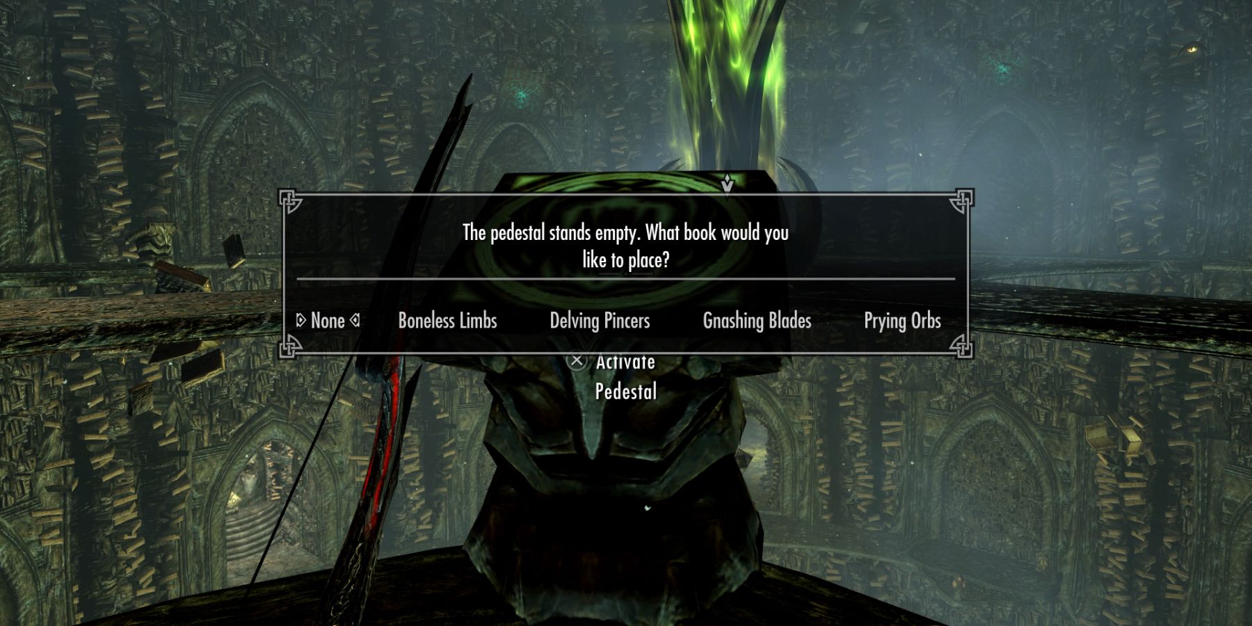 Skyrim Solution du Puzzle du Livre au Sommet d'Apocrypha MaterielGamer