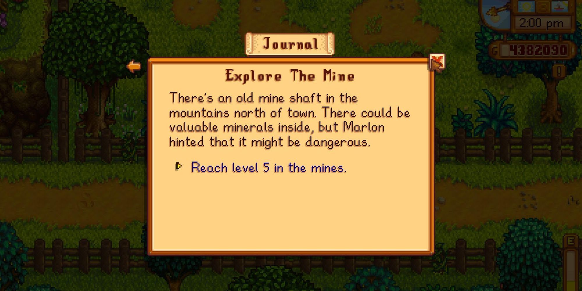 Stardew Valley Guide de la quête narrative 'Explore the Mine