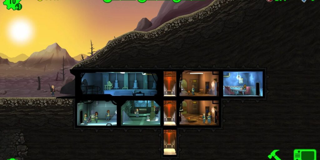 Peut-on déplacer des pièces dans Fallout Shelter?