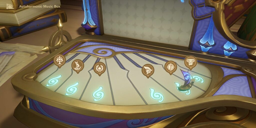 Guide des emplacements des partitions de la boîte à musique